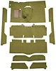 F9161819 1963-65 Falcon/Comet Convertible L6 w/ Floor Shift; Cut & Sewn; Loop Carpet; Kit; Moss Green - image 1