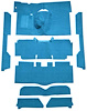 F9161841 1963-65 Falcon/Comet Convertible L6 w/ Floor Shift; Cut & Sewn; Loop Carpet; Kit; Medium Blue - image 1