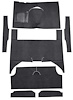 F9161901 1960-65 Falcon/Comet 4-Door Wagon w/ Column Shift; Cut & Sewn; Loop Carpet; Kit; Black - image 1