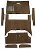 F9161930 1960-65 Falcon/Comet 4-Door Wagon w/ Column Shift; Cut & Sewn; Loop Carpet; Kit; Dark Brown - image 1