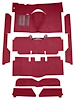 F9162015 1963-65 Falcon/Comet Convertible w/ Column Shift; Cut & Sewn; Loop Carpet; Kit; Maroon - image 1