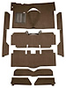 F9162030 1963-65 Falcon/Comet Convertible w/ Column Shift; Cut & Sewn; Loop Carpet; Kit; Dark Brown - image 1
