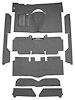 F9162047 1963-65 Falcon/Comet Convertible w/ Column Shift; Cut & Sewn; Loop Carpet; Kit; Gunmetal Gray - image 1