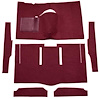 F9162615 1963-65 Falcon/Comet 2-Door Hardtop w/ Column Shift; Cut & Sewn; Loop Carpet; Kit; Maroon - image 1