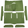F9162619 1963-65 Falcon/Comet 2-Door Hardtop w/ Column Shift; Cut & Sewn; Loop Carpet; Kit; Moss Green - image 1