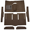F9162630 1963-65 Falcon/Comet 2-Door Hardtop w/ Column Shift; Cut & Sewn; Loop Carpet; Kit; Dark Brown - image 1