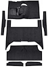 F9174301 1963-65 Falcon/Comet 4-Door Wagon V8 w/ Floor Shift; Cut & Sewn; Loop Carpet; Kit; Black - image 1