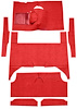 F9174302 1963-65 Falcon/Comet 4-Door Wagon V8 w/ Floor Shift; Cut & Sewn; Loop Carpet; Kit; Red - image 1
