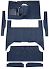 F9174312 1963-65 Falcon/Comet 4-Door Wagon V8 w/ Floor Shift; Cut & Sewn; Loop Carpet; Kit; Dark Blue - image 1