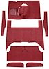 F9174315 1963-65 Falcon/Comet 4-Door Wagon V8 w/ Floor Shift; Cut & Sewn; Loop Carpet; Kit; Maroon - image 1