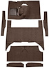 F9174330 1963-65 Falcon/Comet 4-Door Wagon V8 w/ Floor Shift; Cut & Sewn; Loop Carpet; Kit; Dark Brown - image 1