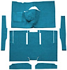 F9174604 1963-65 Falcon/Comet 2-Door Sedan/Ranchero V8 w/ Floor Shift; Cut & Sewn; Loop Carpet; Kit; Bright Blue - image 1