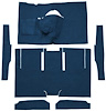 F9174612 1963-65 Falcon/Comet 2-Door Sedan/Ranchero V8 w/ Floor Shift; Cut & Sewn; Loop Carpet; Kit; Dark Blue - image 1
