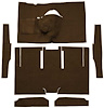 F9174630 1963-65 Falcon/Comet 2-Door Sedan/Ranchero V8 w/ Floor Shift; Cut & Sewn; Loop Carpet; Kit; Dark Brown - image 1