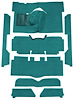 F9175006 1963-65 Falcon/Comet Convertible V8 w/ Floor Shift; Cut & Sewn; Loop Carpet; Kit; Aqua - image 1