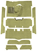 F9175009 1963-65 Falcon/Comet Convertible V8 w/ Floor Shift; Cut & Sewn; Loop Carpet; Kit; Ivy Gold - image 1