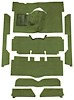F9175019 1963-65 Falcon/Comet Convertible V8 w/ Floor Shift; Cut & Sewn; Loop Carpet; Kit; Moss Green - image 1