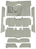 F9175023 1963-65 Falcon/Comet Convertible V8 w/ Floor Shift; Cut & Sewn; Loop Carpet; Kit; Silver - image 1