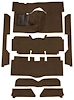 F9175030 1963-65 Falcon/Comet Convertible V8 w/ Floor Shift; Cut & Sewn; Loop Carpet; Kit; Dark Brown - image 1