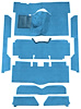 F9175041 1963-65 Falcon/Comet Convertible V8 w/ Floor Shift; Cut & Sewn; Loop Carpet; Kit; Medium Blue - image 1