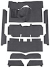 F9175047 1963-65 Falcon/Comet Convertible V8 w/ Floor Shift; Cut & Sewn; Loop Carpet; Kit; Gunmetal Gray - image 1
