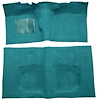 F9190306 1960-64 Fairlane/Galaxie 2-Door w/ Flat Front & Floor Shift - Loop Carpet Kit - Aqua - image 1