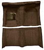 F9190930 1963-65 Falcon/Comet 2-Door Hardtop/1960-65 Ranchero w/ Column Shift; Molded Loop Carpet; Kit; Dark Brown - image 1