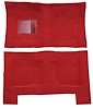 F9193902 1965-68 Galaxie/Full-Size 4-Door Sedan/Wagon w/ Column Shift - Molded Loop Carpet Kit - Red - image 1