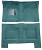 F9193906 1965-68 Galaxie/Full-Size 4-Door Sedan/Wagon w/ Column Shift - Molded Loop Carpet Kit - Aqua - image 1