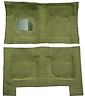 F9193919 1965-68 Galaxie/Full-Size 4-Door Sedan/Wagon w/ Column Shift - Molded Loop Carpet Kit - Moss Green - image 1