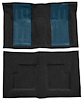 F9216001 1969-71 Ford Torino GT Convertible Automatic; Loop Carpet; Kit w/ 2 Medium Blue Inserts; Black - image 1