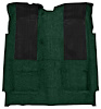 F9220513 1972-73 Ford Torino GT 2-Door Hardtop Automatic; Loop Carpet; Kit w/ 2; Black Inserts; Dark Green - image 1