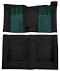 F9224401 1970-71 Ford Torino GT 2-Door Hardtop 4-Speed; Loop Carpet; Kit w/ 2 Aqua Inserts; Black - image 1
