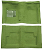 F9229319 1966-71 Fairlane/Torino Convertible w/ Floor Shift - Molded Loop Carpet Kit - Moss Green - image 1