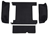 F9310901 1974-76 Ford Bronco w/ 2 Gas Tanks & Tailgate Lock; Cargo Area; Molded; Cutpile Carpet; Kit; Black - image 1