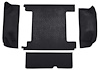 F9311001 1966-73 Ford Bronco w/ 2 Gas Tanks & Tailgate Lock Cargo Area; Loop Carpet; Kit; Black - image 1