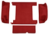F9312102 1966-73 Ford Bronco w/ 1 Gas Tank & Tailgate Lock; Cargo Area; Loop Carpet; Kit; Red - image 1