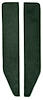 F9551713 1973 Ford F-Series Truck; Door Panel Carpet Insert Set; Loop Carpet; Dark Green; LH and RH - image 1