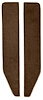 F9551718 1973 Ford F-SeriesTruck; Door Panel Carpet Insert Set; Loop Carpet; Dark Saddle; LH and RH - image 1