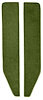 F9551719 1973 Ford F-Series Truck; Door Panel Carpet Insert Set; Loop Carpet; Moss Green; LH and RH - image 1