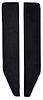 F9551901 1974-79 F-Series / 78-79 Bronco 2-Piece - Cutpile Door Panel Inserts w/ Cardboard - Black - image 1