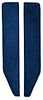 F9551908 1974-79 F-Series Truck; 1978-79 Bronco; Door Panel Carpet Inserts; Cutpile Carpet; Blue; LH and RH - image 1