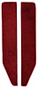 F9551921 1974-79 F-Series Truck; 1978-79 Bronco; Door Panel Carpet Inserts; Cutpile Carpet; Oxblood Red; LH and RH - image 1