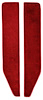 F9551992 1974-79 F-Series Truck; 1978-79 Bronco; Door Panel Carpet Inserts; Cutpile Carpet; Flame Red; LH and RH - image 1
