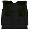 F9601901 1972-73 Ford Torino GT 2-Door 4-Speed; Loop Carpet; Kit w/ 2 Dark Green Inserts; Black - image 1