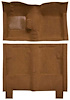F9722418 1960-65 Falcon/Comet 4-Door Wagon w/ Floor Shift Molded Loop Carpet; Kit; Dark Saddle - image 1