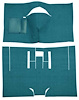 F9738006 1962 Ford Fairlane 2-Door Coupe Bucket Seat w/ Console Cut & Sewn; Loop Carpet; Kit; Aqua - image 1