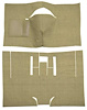 F9738044 1962 Ford Fairlane 2-Door Coupe Bucket Seat w/ Console Cut & Sewn; Loop Carpet; Kit; Fawn Sandalwood - image 1