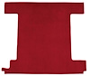 F9762302 1974-76 Ford Bronco w/ 1 Gas Tank; Back Panel; Molded; Cutpile Carpet; Kit; Red - image 1