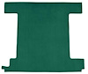 F9762314 1974-76 Ford Bronco w/ 1 Gas Tank; Back Panel; Molded; Cutpile Carpet; Kit; Light Jade Green - image 1